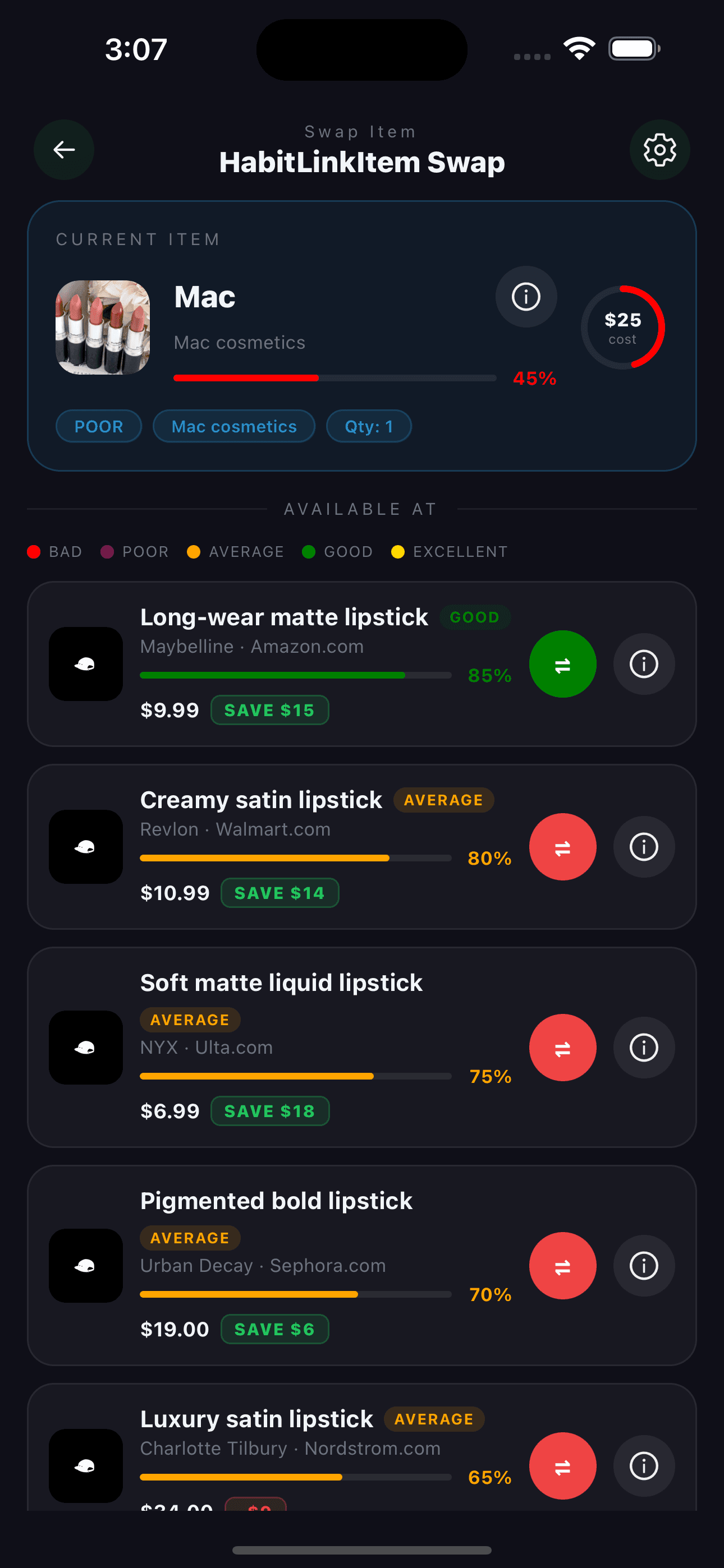 AI Habit Swap Engine